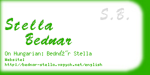 stella bednar business card